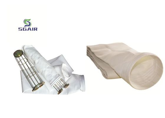 Buona permeabilità all' aria 2 mm filtro sacchetto di polvere, sacchetti filtro Baghouse Bianco
