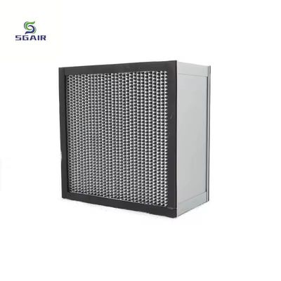 Filtro d'aria ad alta temperatura a partizione in foglio di alluminio con telaio SS da 1,5-2 mm