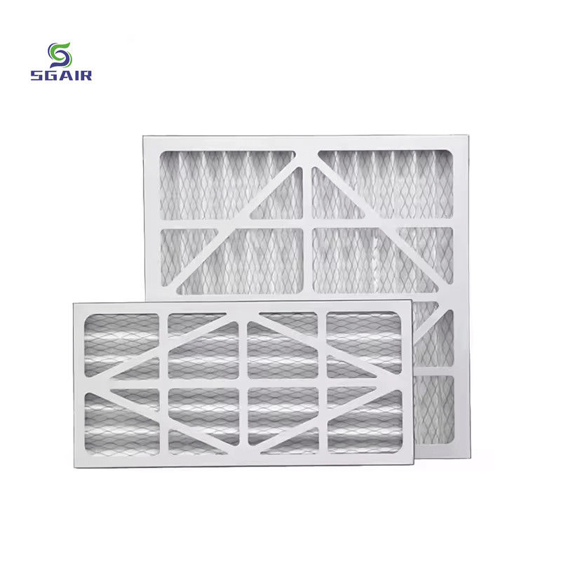 Figura di cartone bianco Filtro d'aria piatto HVAC Commerciale per aria condizionata