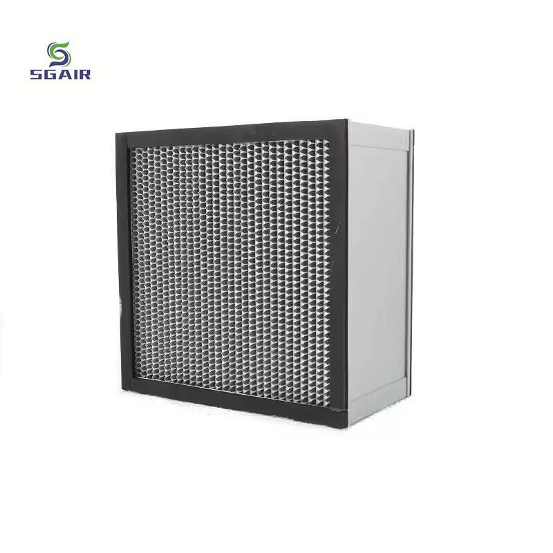 Filtro d'aria ad alta temperatura a partizione in foglio di alluminio con telaio SS da 1,5-2 mm